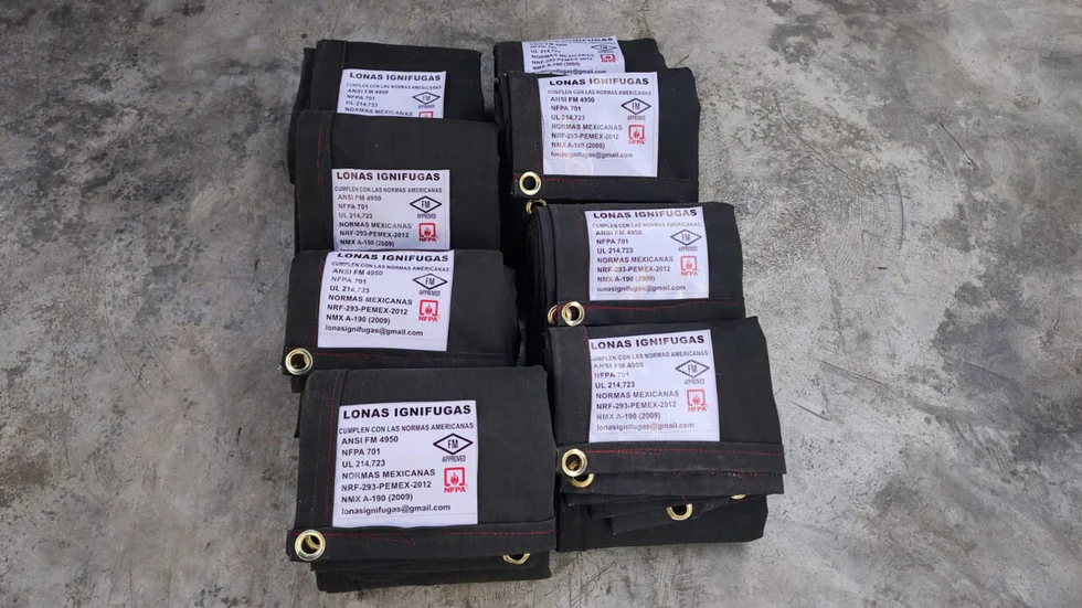 Lona Ignifuga de algodon - norma PEMEX-NRF-293-2020 - Lonas Ignifugas
